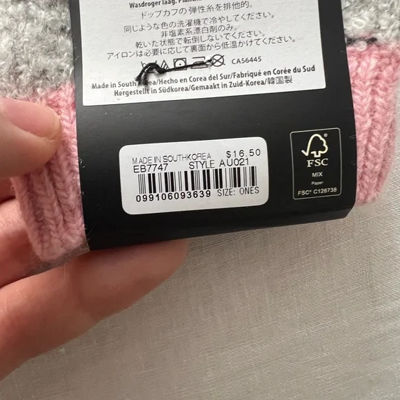 J. Crew Cozy Crew Socks with Pink & Purple Accents - Picture 5 of 5